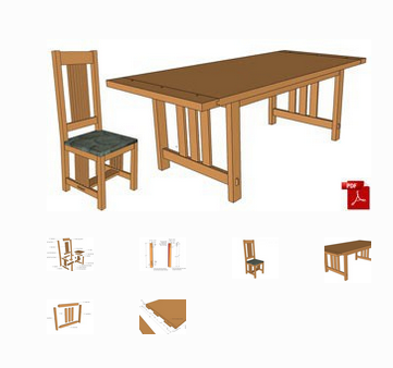 Arts & Crafts Table and Chair Plan